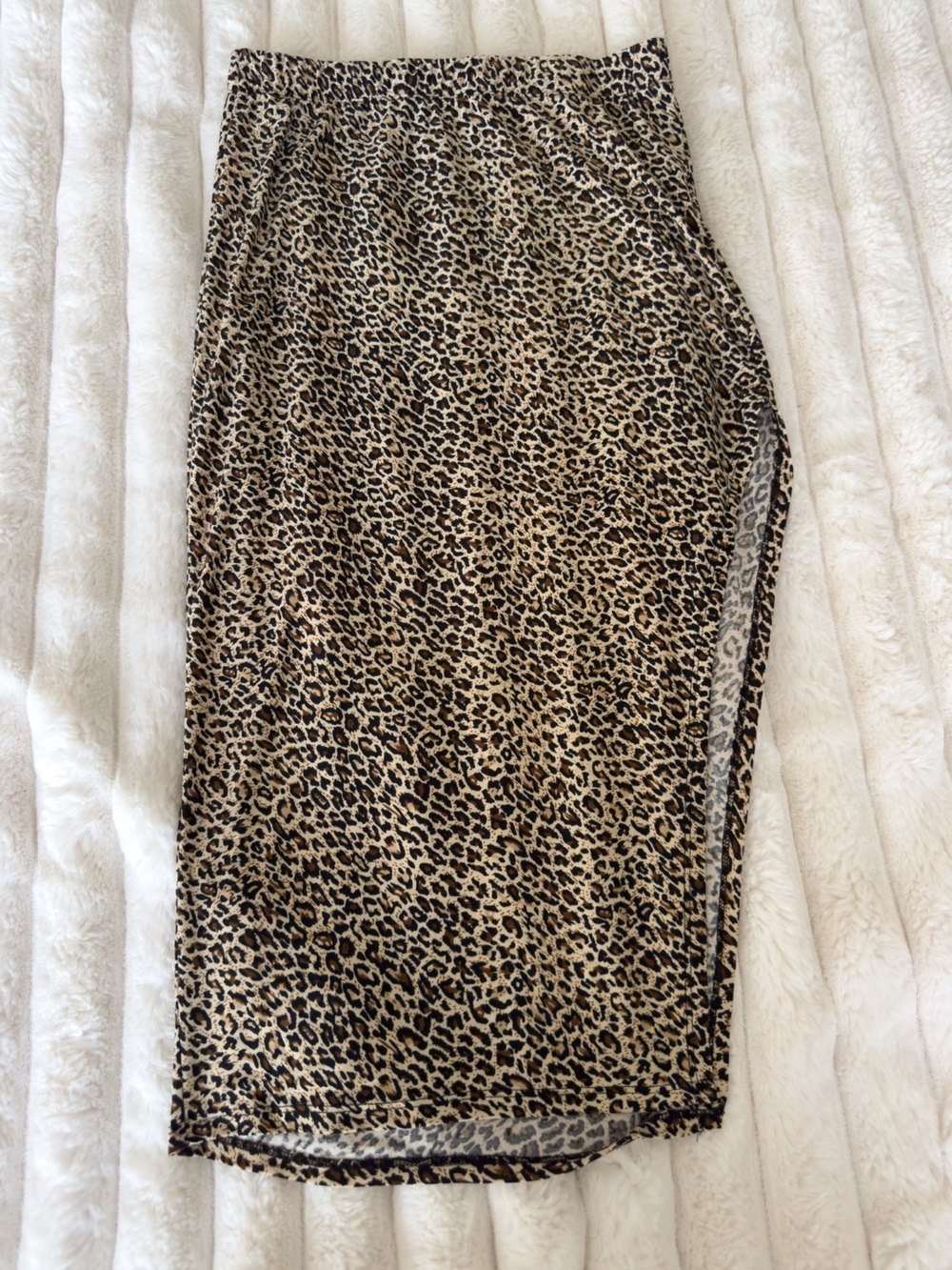 Leopard Print Pencil Midi Skirt